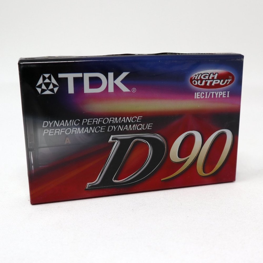 TDK Cassette Tape High Output D90 IECI/Type I Blank Audio SEALED NEW